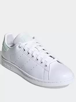 adidas Originals Stan Smith Shoes, White/Green/Black, Size 3.5, Women