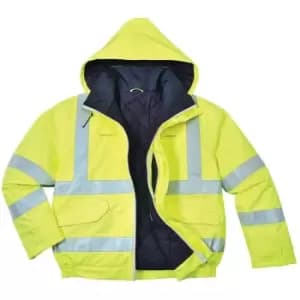 Portwest S773YERXXXL - sz 3XL Bizflame Rain Hi-Vis Antistatic FR Bomber Jacket - Yellow - Yellow