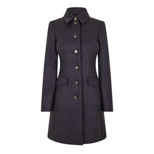 Boss Womens Ciera1 101 Overcoat Open Blue female 4 (XXS)