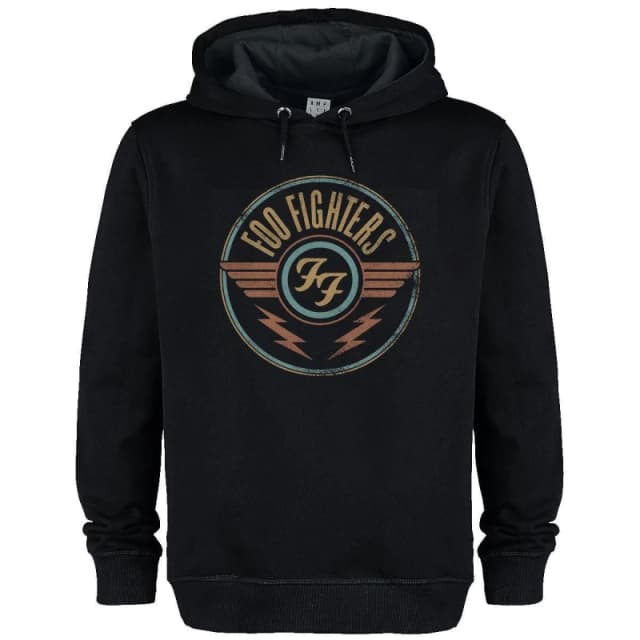 Amplified Amplified Men Air Foo Fighters Hoodie in Black Size: X-Small Black XS Male 5063425487639