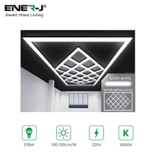 Ener-J 588W Designer Ceiling Lights With Frame 19 Diamonds And Border