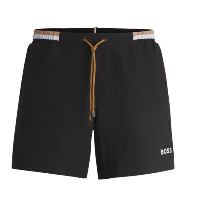 Boss Mens BW Isle Swim Shorts with Mesh Lining Black 001 male S