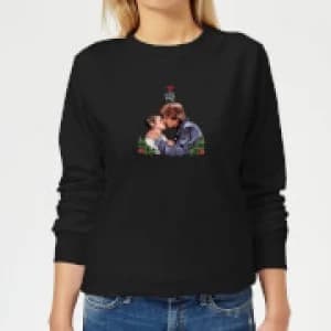 Star Wars Mistletoe Kiss Womens Christmas Sweatshirt - Black