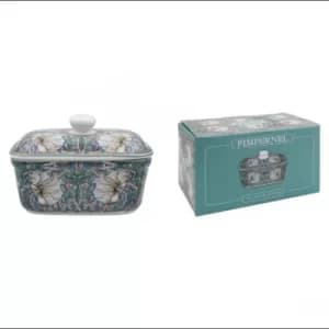William Morris Pimpernel Butter Dish by Lesser & Pavey