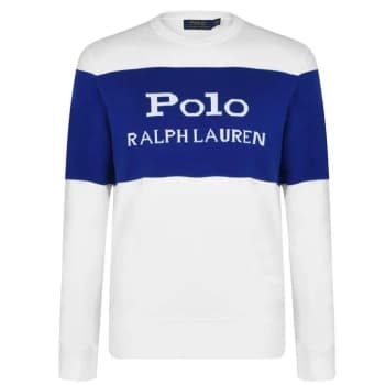 Polo Ralph Lauren Logo Crew Knit Sweater - White