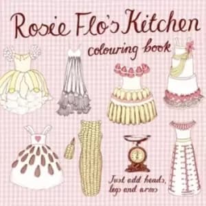 Rosie Flos Kitchen Colouring Book - checker pink by Roz Streeten
