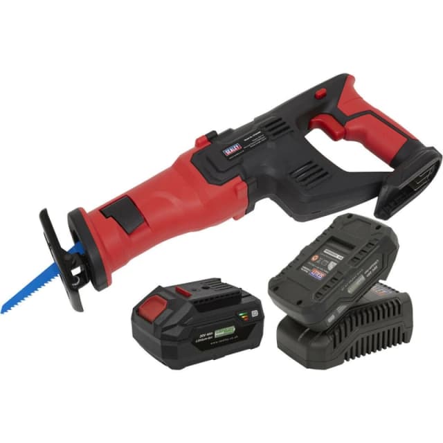Loops 20 V Cordless Reciprocating Saw Kit - 2 Batteries - Battery Charger - Canvas Bag Multi