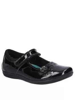 Hush Puppies Jessica Patent Mary Jane Back To School Shoes - Black, Size 1 Older