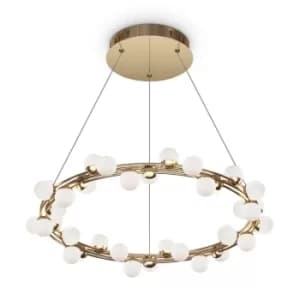 Modern Tessara Integrated LED Gold Pendant Globe Lamp