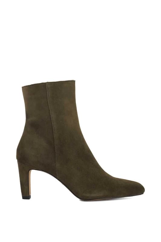 Dune London Womens 'Ovation' Suede Ankle Boots in Khaki Size: 8 Khaki Female 8
