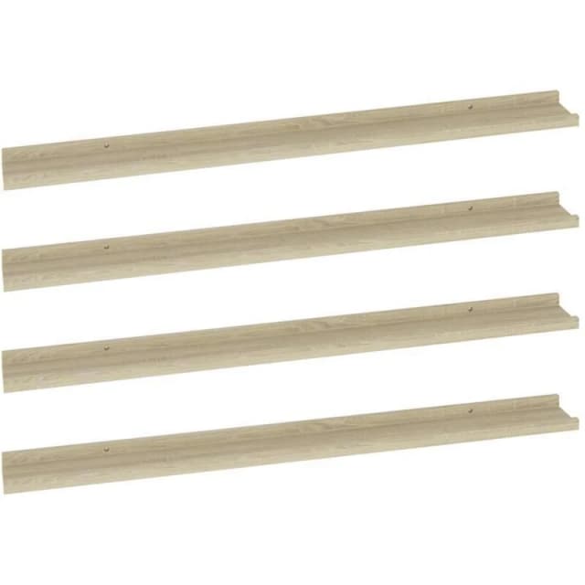 VIDAXL Wall Shelves 4 pcs Sonoma Oak 100x9x3cm Vidaxl 8720286417881