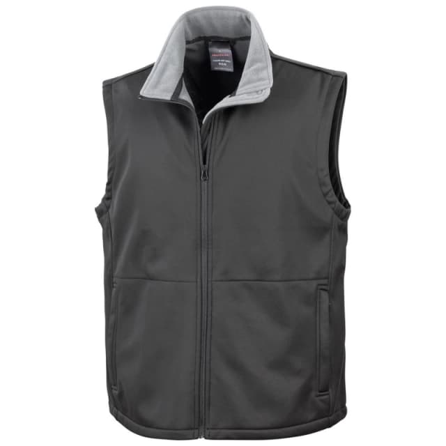 Result Core Mens Softshell Body Warmer in Black Size: Medium Black Male M