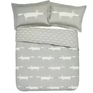 Scion Mr Fox Super Kingsize Duvet Cover, Silver