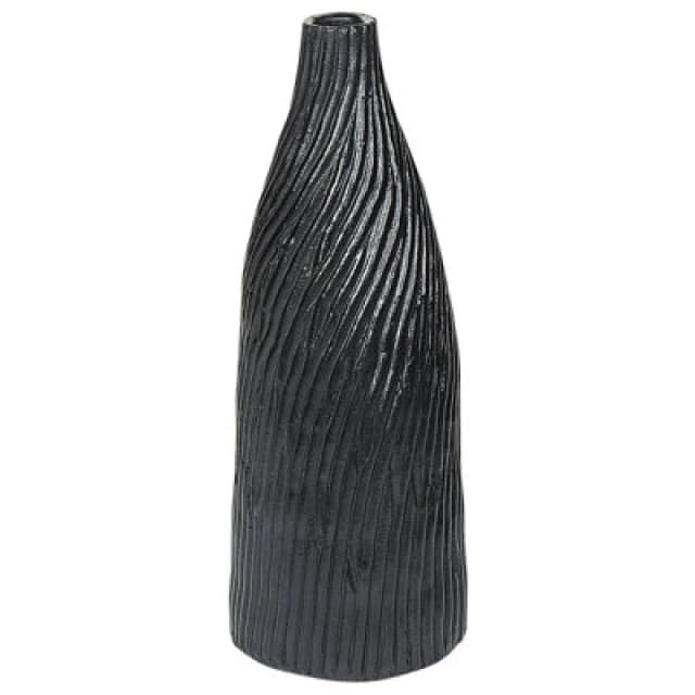 Beliani Decorative Vase Florentia Ceramic 50 Cm Black