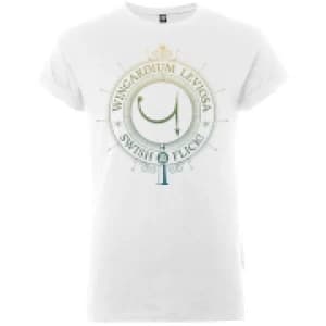 Harry Potter Wingardium Leviosa Swish And Flick Mens White T-Shirt - XL - White
