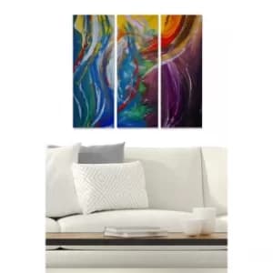 MDF948591 Multicolor Decorative MDF Painting (3 Pieces)