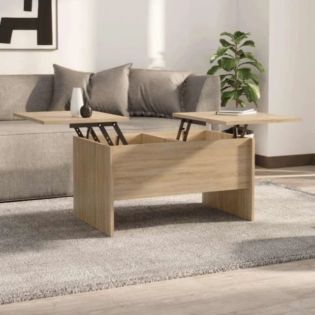 Vidaxl Coffee Table Sonoma Oak 80X50X42.5cm Engineered Wood, Brown 809731