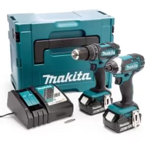 Makita DLX2131GJ 18V LXT Twin Pack - DHP482 Combi Drill + DTD152 Impact Driver (