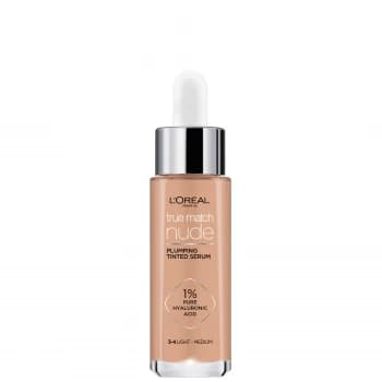 L'Oral Paris True Match Nude Plumping Tinted Serum (Various Shades) - 3-4 Light-Medium