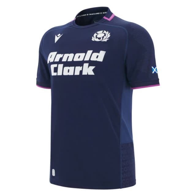 Macron Scotland Rugby Home Shirt 2025 Adults - Blue Male S