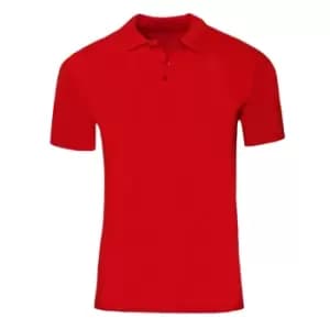 SOLS Mens Prescott Jersey Short Sleeve Polo Shirt (M) (Red)