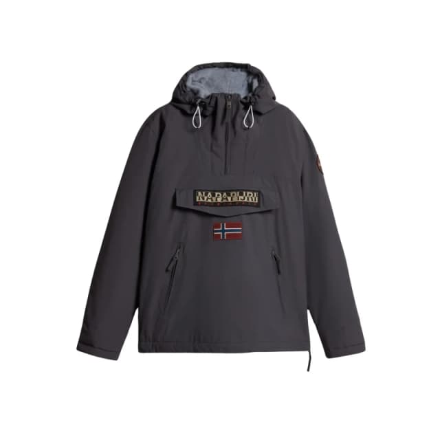 Waterproof jacket with 2 pockets Napapijri Rainforest Gris Male M