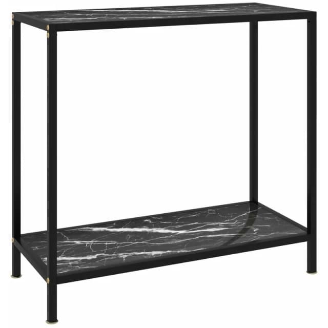 VIDAXL Console Table Black 80x35x75cm Tempered Glass Vidaxl 8720286057629