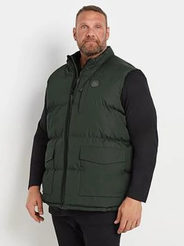 BadRhino Zip Through Gilet Dark Green