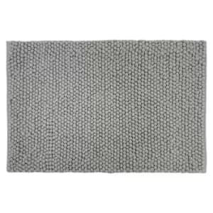 Furn. Bobble Woven Anti-slip Bath Mat Grey