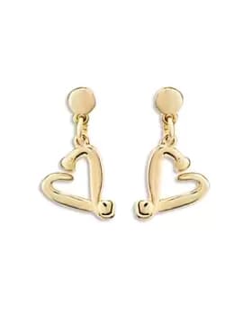 Uno de 50 One Love Heart Drop Earrings in 18K Gold Plated