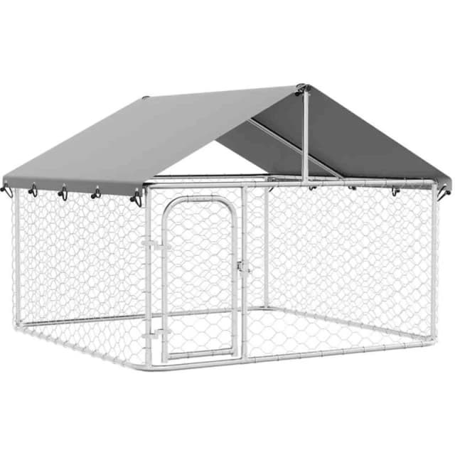 VIDAXL Outdoor Dog Kennel with Roof 200x200x150cm Vidaxl 8720286705070