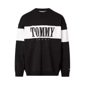 Tommy Jeans Tjm Reg Authentic Block Crew - Black