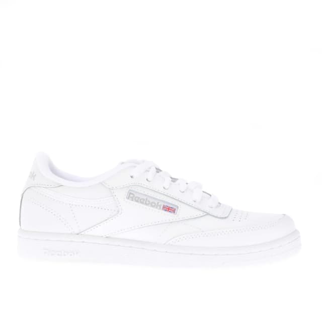 Reebok white & grey club c Youth trainers White & grey UK 3 (EU 34½)