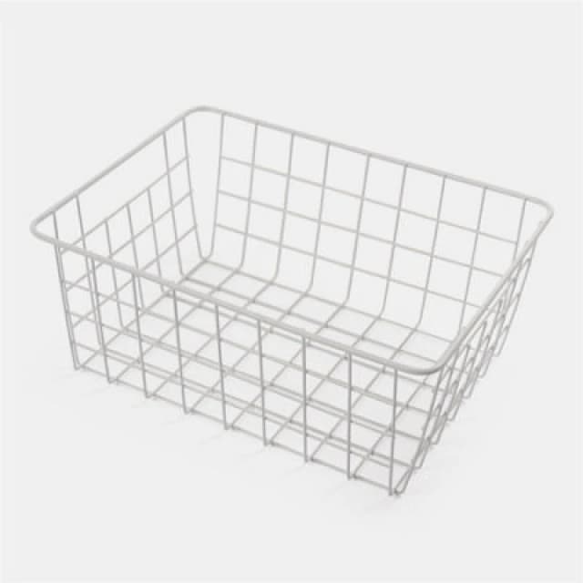OHS OHS Metal Wire Food Storage Basket Multipurpose Pantry Organiser Kitchen in White White One Size Unisex 5027434216178