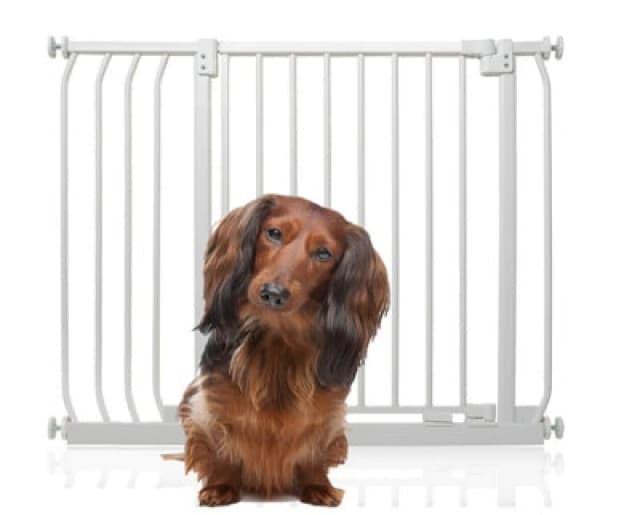Bettacare Elite Pressure Dog Gate, 89Cm - 98Cm, Matt White, Pressure Fit Pet Gate For Dog And Puppy