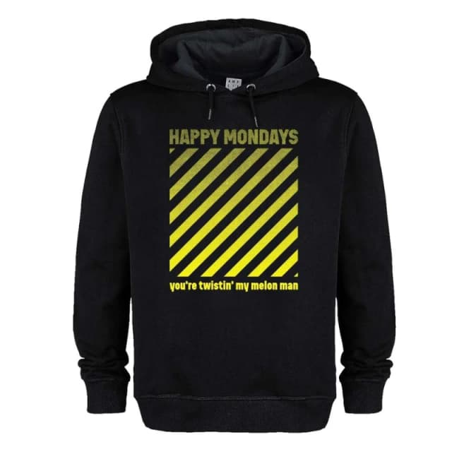 Amplified Mens You're Twistin' My Melon Man Happy Mondays Hoodie in Black Size: XS Black Male XS