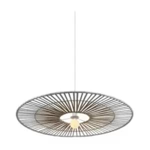 Larissa Lighting - Larissa Pehcevo Wire Ceiling Pendant Light Bamboo Metal 1x E27 White