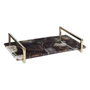 Bowerbird Agate Tray Black Large