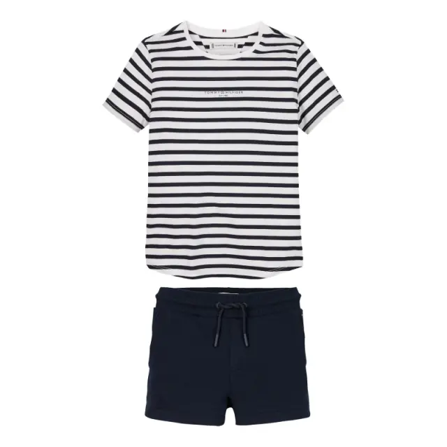 Tommy Hilfiger Kids T-Shirt and Shorts Set Night Navy C1G female 6Y