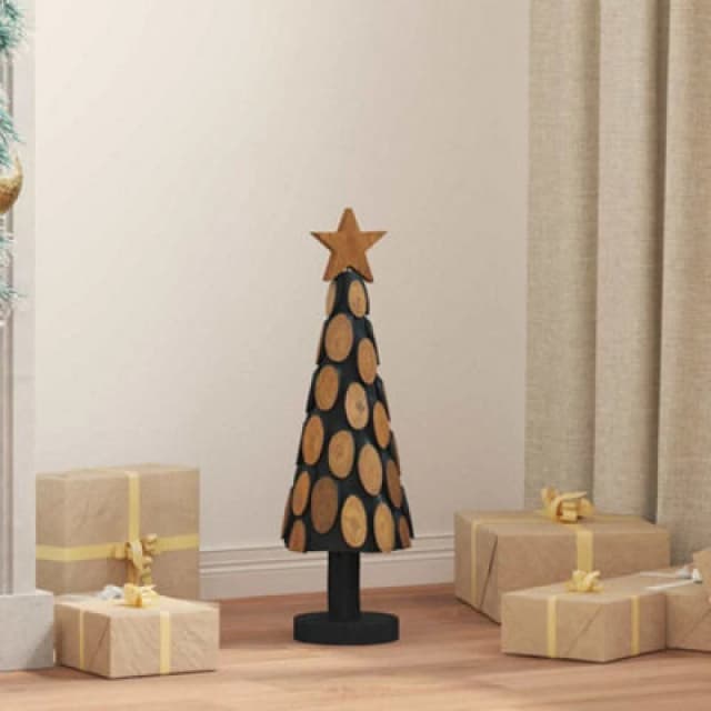 vidaXL Christmas Tree with Stand Brown 60 x 20cm Solid teak wood, Brown 42017943