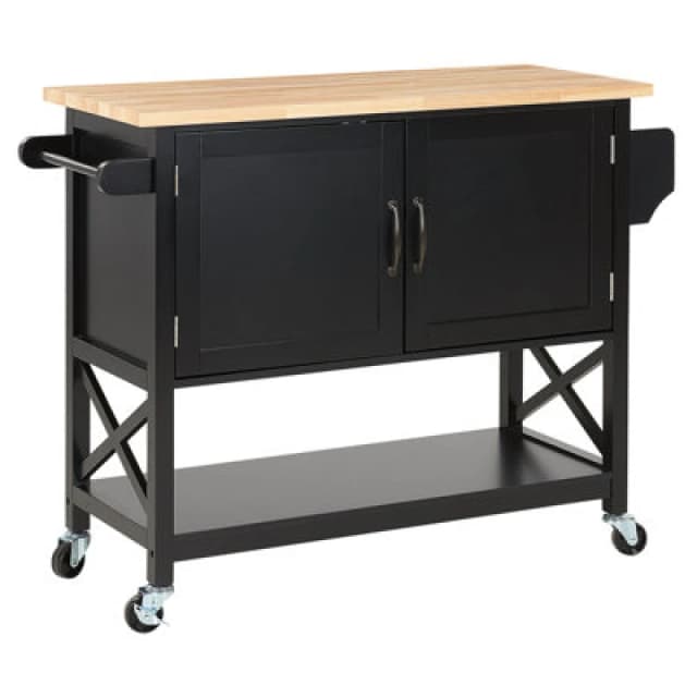 Beliani Kitchen Trolley Mele Black