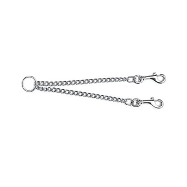 Ancol Chrome Plated Lightweight Comfy Chain Couple 24cm Dog Lead Attachment Silver