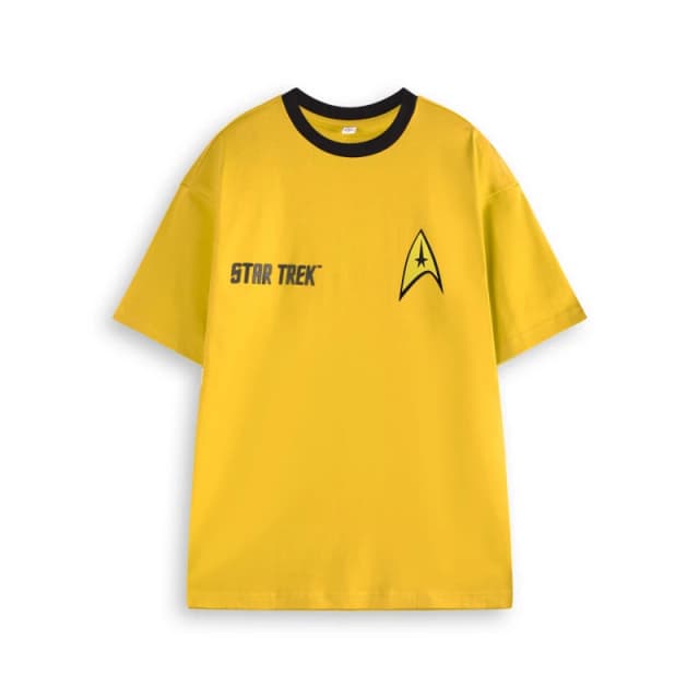 Star Trek Short Sleeved T-Shirt Yellow male