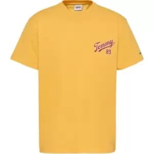 Tommy Jeans Tjm Clsc College 85 Logo Tee - Yellow