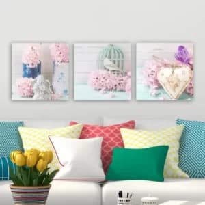 DRPRC40 Multicolor Decorative Canvas Painting (3 Pieces)