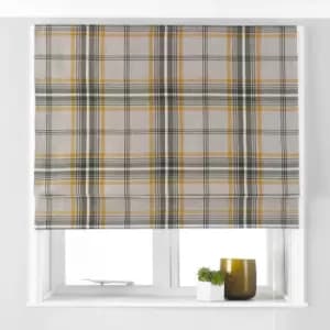 Aviemore Tartan Faux Wool Roman Blind Ochre