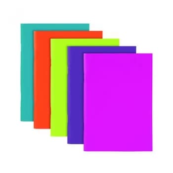 Polypropylene Covered Notebooks A5 40 Sheets Assorted Pack of 10
