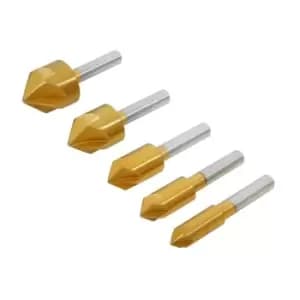 BlueSpot Tools 20312 hss Titanium Countersink Bit Set 5 Piece B/S20312