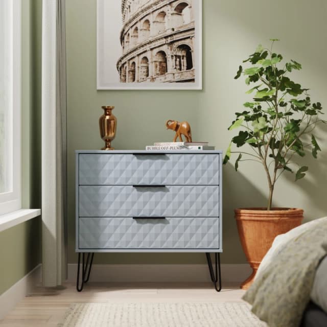 Ready Assembled 2 U Islay 3 Drawer Chest (Ready Assembled) in Light Blue Size: Medium Light Blue Unisex Medium