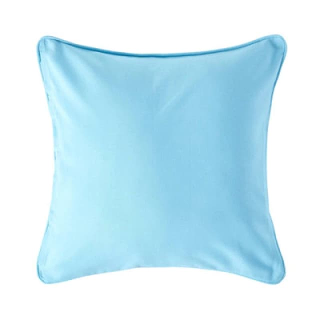Homescapes Cotton Plain Blue Cushion Cover, 60 X 60 Cm